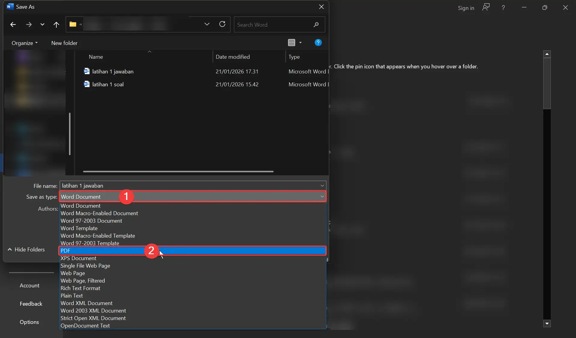 Ubah Tipe File ke PDF